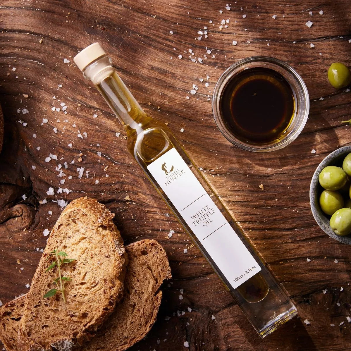 Huile de truffe blanche en bouteille cadeau (100 ml) - Assaisonnement et marinade - Huile d'olive
